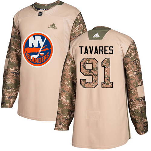 Kinder New York Islanders Eishockey Trikot John Tavares #91 Authentic Camo Veterans Day Practice